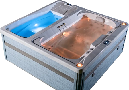 Гидромассажный бассейн с ледяной и горячей чашами Lovia IcyFlame